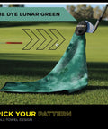 Heavy Duty Magnetic Golf Towel With Top Tier Neodymium Magnet For Carts And Clubs Ultra Absorbent Fast Drying Microfiber Tie Dye Lunar Green design