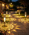 Solar Torch Lights Outdoor With Flickering Flame For Pathways And Garden Waterproof Landscape Lighting illuminating garden path