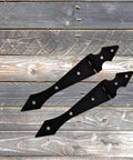 Heavy Duty Black Iron Beefy Gate Hinges Set For Outdoor Fences And Gates Rust Resistant With Smooth Finish 10 Piece Bundle