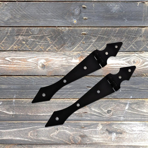 Heavy Duty Iron Yard Fence Gate Hinges Ten Pack For Garden Fences And Gate Doors With Built Tough Sleek Decorative Black Finish Durable Steel Construction For Smooth Swing And Dependable Outdoor Gate Support