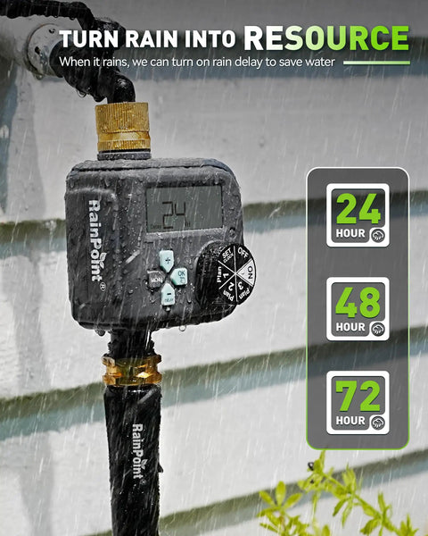 Sprinkler Timer With 3 Independent Programs Waterproof Hose Timer Brass Inlet Rain Delay Manual Automatic Irrigation System