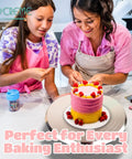 12 Inch Heavy Duty Aluminum Cake Turntable Stand Rock Solid Rotating Lazy Susan with smooth swivel platform for frosting.