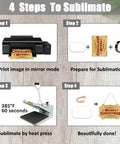4 steps sublimation guide using 6 Pack 8 Inch Sublimation Door Hangers With Double Sided Aluminum Blanks For Heat Press DIY Craft