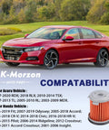 Red car alongside Acura Transmission Filter With Oil Cooler And O Rings Direct Fit For Honda Accord CR V Civic Pilot Odyssey