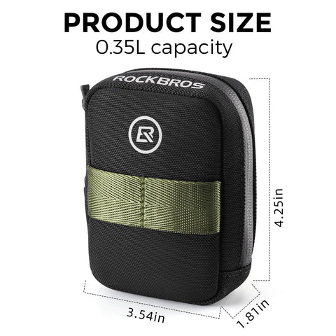 Compact Under Seat Bike Saddle Bag For Road Bikes Ultra Lightweight With Multi Pocket Storage 0.35L Capacity Image
