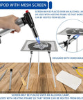 Jewelry Soldering Kit With Silver Solder Wire And Butane Torch for DIY, showing torch, tripod mesh screen, tools.
