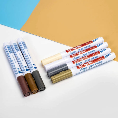Five Pack Grout Pen Fixer To Renew Tile Lines And Restore Tile Walls And Floors In Bathrooms And Kitchens Fawn Color