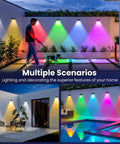 Outdoor Solar Fence Lights 16 Pack With 9 Color Options And 11 Modes 50 Lumens, wall and backyard lighting at night