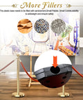 Gold Stanchions With Red Velvet Ropes, 6 Posts And 4 Five Foot Ropes, Crowd Control Barriers For Parties Or Events display