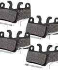 Four Pairs Semi Metallic Mountain Bike Disc Brake Pads For Shimano Deore XT SLX Saint Alfine, copper-Kevlar composite
