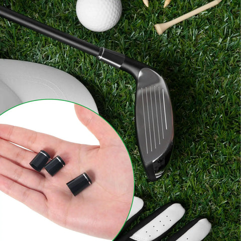 12 Pack Black Golf Ferrules For Tapered Irons, Fits 0.335 0.365 And 0.370 Shafts With Silver Ring, Easy Replacement Ferrule Set For Irons