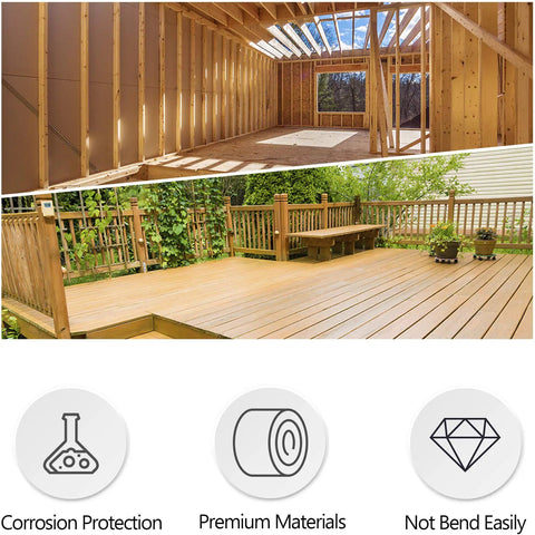 Wooden construction and deck demonstrating use of Must Have Pro Grade All In One Hanging Nails And Wood Screws Kit