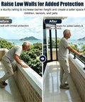 Take Your Outdoor Safety Game To The Next Level With This Hella Secure Exterior Railing, showcased on a balcony with increased height.