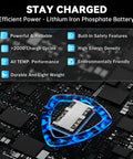 12V 7Ah LiFePO4 Deep Cycle Battery With Built In BMS Direct Replacement For 6FM7 SLA Lightweight Drop In Power for Solar