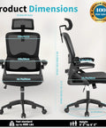 Dimensions of Ergonomic Mesh Office Chair With Lumbar Support High Back Desk Chair Flip Up Armrests Big And Tall 400 Pound Capacity Headrest