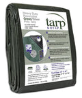 Packaged Heavy Duty 8 By 10 Foot Tarp Pack Waterproof Reversible 8 Mil Multi Use Cover with label and details visible