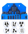 Heavy Duty Hold Down Clamp Set 58 Piece For Bridgeport Milling Machines With Three Quarter Inch Slot And Five Eighth Inch Stud