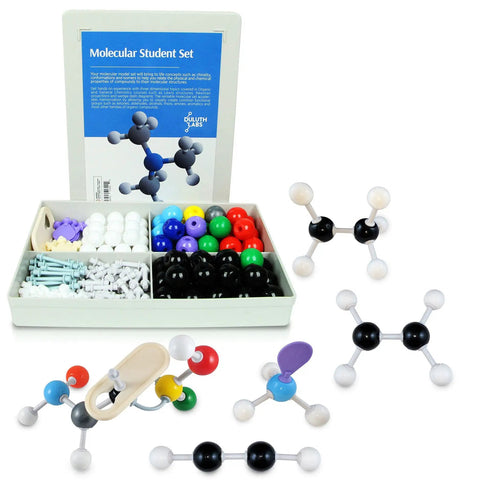 Organic Chemistry Model Kit For Students And Teachers With Atom Configurations And Bonds, 72 Color Coded Plastic Atoms