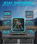 Electric Fat Tire Bike For Adults With 2500W Peak Motor dashboard displaying speed, NFC function, and cruise mode control panel.