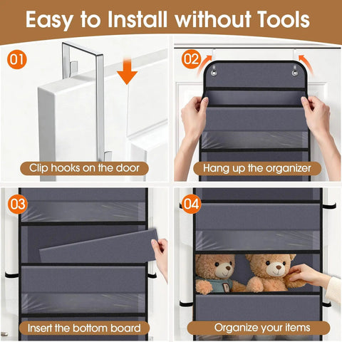Heavy Duty Over The Door Hanging Organizer For Nursery Storage Featuring Roomy Mesh Pockets And No Sweat Quick Install Hooks To Keep Baby Gear Legit Tidy