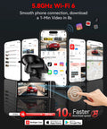 Smartphone interface of 4K Front And Rear Dash Cam With Crystal Clear Starvis 2 Sensor 170 Degree Front And 140 Degree Rear 5GHz WiFi