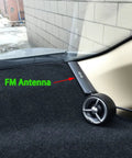 AM FM Hidden Windshield Antenna For Cars And Trucks, Ultra Slim Mini Car Radio Antenna with 10 Ft Cable mounted on dashboard