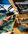 Detail of 360 Degree Rotating Soldering Clamp Holder for PCB and Circuit Boards used in phones and computers repair