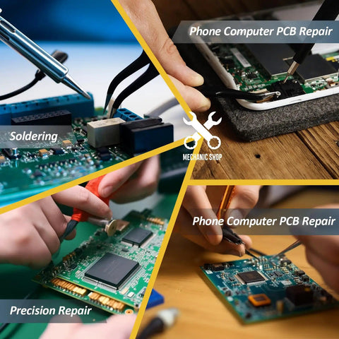 Detail of 360 Degree Rotating Soldering Clamp Holder for PCB and Circuit Boards used in phones and computers repair