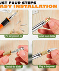 30W Hot Knife Foam Cutter Set With 10 Carbon Steel Blades And Wood Burning Tip Fast Healing Plastic Cutting Tool For Diy Crafts installation steps
