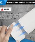 Installation guide for 8 Inch Schedule 40 PVC End Cap Fitting 1 Pack Slip Socket Cap for Unthreaded Pipe Closure.