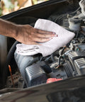 White 100 Percent Cotton Shop Towels 500 Count Heavy Duty Commercial Industrial B Grade 14 By 15 Inches Brand New Never Used For Grease Oil Spills Tools Grime In Factories Garages Auto Shops used on car engine