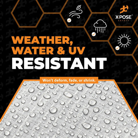 Beefy Heavy Duty Poly Tarp 20 By 20 Feet 10 Mil Thick Weatherproof Cover With UV Blocking Laminated Coating, droplets close-up