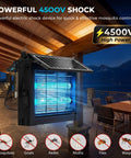 Upgraded Solar Bug Zapper Outdoor With Dual Foldable Panels 4500V Cordless Rechargeable Waterproof Mosquito Killer for patio use