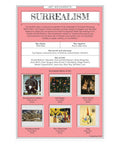 Surrealism poster from Six Dope Art Movements Poster Set For Classrooms Featuring Expressionism, Surrealism, Baroque, Impressionism, Cubism, And Futurism, 12 x 18 Inch Classroom Decor Satin Paper Made In USA Ideal For K12 Teachers And Students.