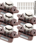 5 Pack Push Button Latches Zinc Alloy For Cabinets And Drawers Durable Grab And Go Quick Access Hardware with screws