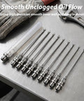 6 Piece Grease Gun Needle Tips Kit With Narrow Needles And Air Nozzle For Smooth Lubrication Portable Detachable Coupler Seal