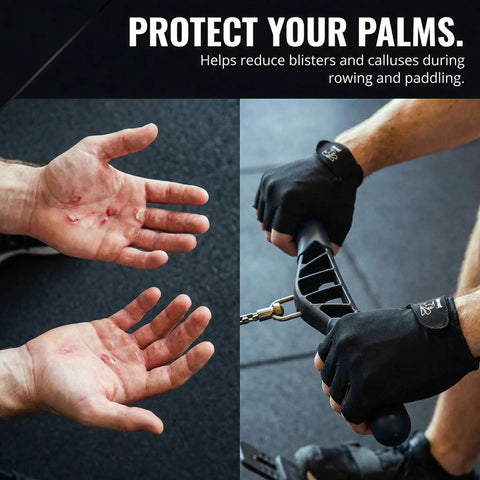 Grippy Water Sports Rowing Gloves With Silicone Palm For Indoor Rowing And Paddling Unisex Anti Slip Grip Size XS protecting hands