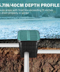 Installed 15.75 Inch Square Catch Basin With Grate And Debris Basket No Pre Cut Openings Outdoor Drain Box For Downspout Runoff