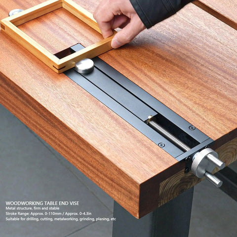 Heavy Duty Workbench Tail Vise Featuring Fast Quick Shift Design And Spacious Clamping Range Crafted From Solid Aluminum Alloy for woodworking.