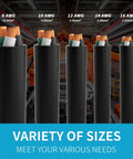 Hella Rugged 25Ft 6 3 SOOW Portable Power Cable 6 Awg 3 Conductor Extension Cord sizes 6, 10, 12, 14, 16 AWG for industrial use.