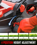 Corded Electric Lawn Mower With 14 Inch Cut And 11 Amp Motor, 30 L Grass Catcher, Upgraded Copper Torque For Dense Lawns, Quiet And Low Maintenance, No Gas, Quick Start, Ideal For Small To Medium Yards, 4-height adjustment