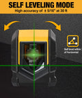 Green Beam Laser Level With Tripod, Self Leveling 65 Ft Cross Line Tool for Hanging Pictures, Floor Tile, and Home Reno Projects