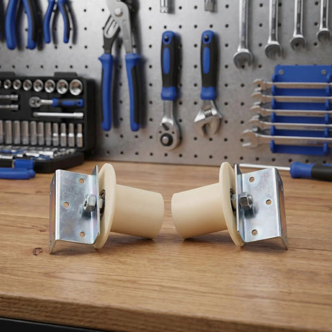 Top Shelf Garage Door Track Roller Wheel Pair With Heavy Duty Bearing Pulley And Wide Slot Channel Guide For B uttery Smooth Sliding Action And Zero Headache Installation Upgrade Your Garage Setup