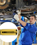 Heavy Duty Alloy Steel O2 Oxygen Sensor Socket Wrench With Anti Slip Grip used by mechanic in auto repair.