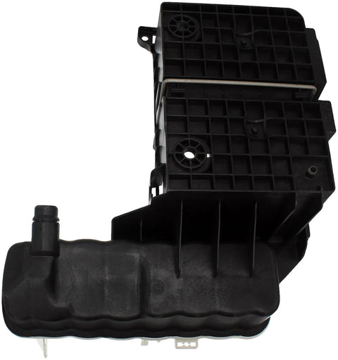 Engine Coolant Reservoir Direct Replacement Built With Rock Solid Plastic Construction For Dead On Fitment And Straight Up Reliable Cooling Performance Year Round, top view of heavy-duty tank.