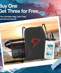 Product display of Floating Waterproof Dry Bag Backpack 20L With Waist Pouch And Phone Case Lightweight Outdoor Gear for kayaking.