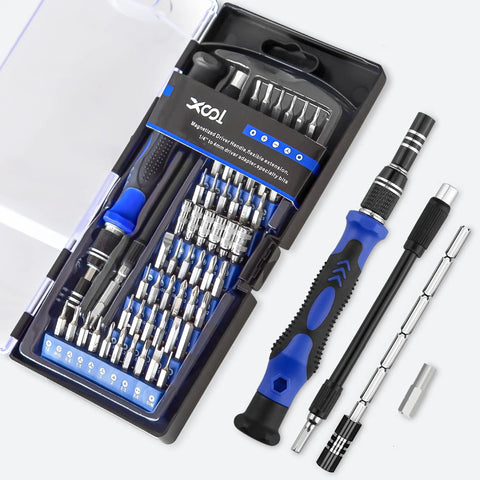 62-In-1 Precision Screwdriver Kit With 58 Magnetic Bits, Flexible Shaft And Extension Rod For Electronics Repair.