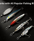 Ball Bearing Fishing Swivel With Quick Oval Split Rings, 8 Stainless Steel Balls For 360 Degree Rotation, Reduces Line Twist, Premium Upgrade For Faster Smoother Retrieves. Fishing lure rig with metal swivels and treble hooks
