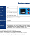Go-To Pro Grade Digital Length Meter Counter With Single Wheel Encoder For Edge Banding Machines, Switchable Feet Inches Meters Yards, 0-999999 Length, 400RPM Encoder, Alarm And Bracket Included, Industrial 110-220V display with alarm