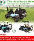 Rear Bench Golf Cart Storage Bag For 2 Plus 2 Or 4 Passenger Carts 800D PVC Dustproof Organizer on golf cart